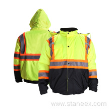 Custom Logo Black Bottom High Visibility Winter Jackets